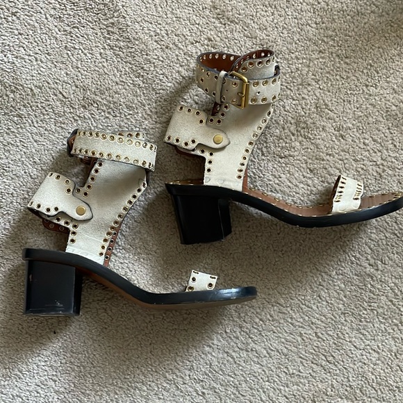 Isabel Marant Jaeryn Ivory suede sandals, size 37 or US 7. - Picture 5 of 14